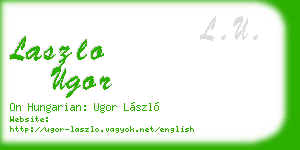 laszlo ugor business card